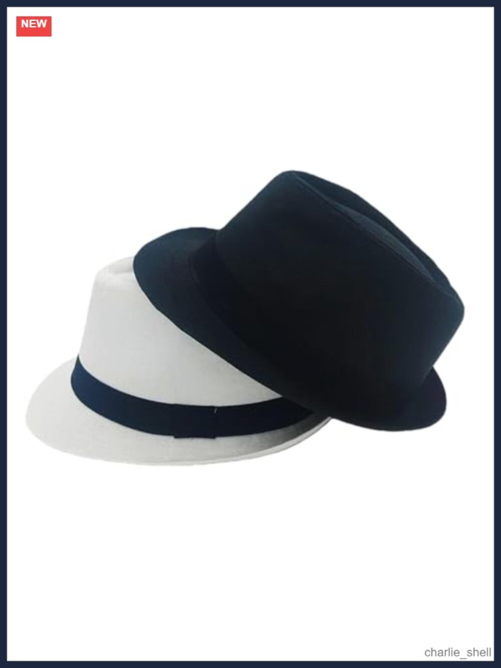 2 Pack Short Brim Fedora Hats Cotton-Polyester Blend Unisex Party Costume